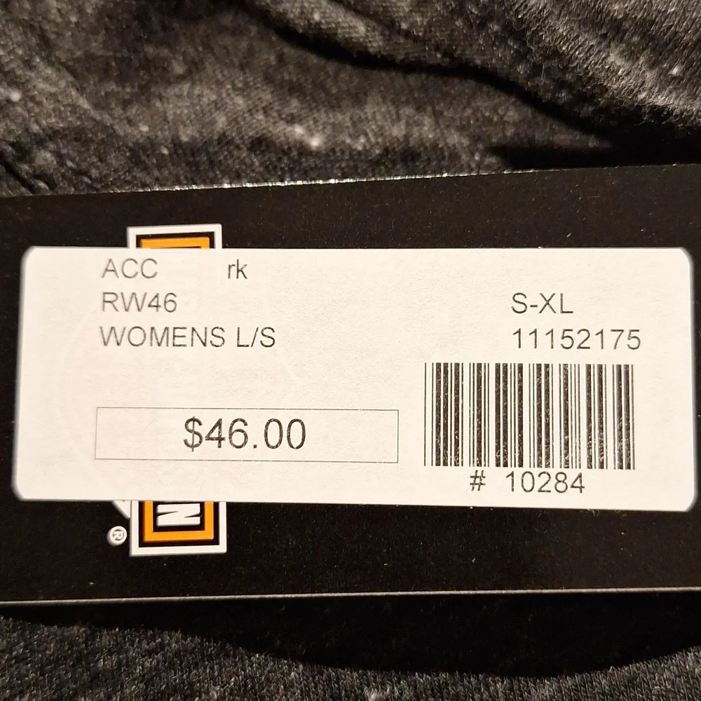 Harley-Davidson Charcoal Long Sleeve Tee Foxy W/ Fishnet Size M - Picture 11 of 11